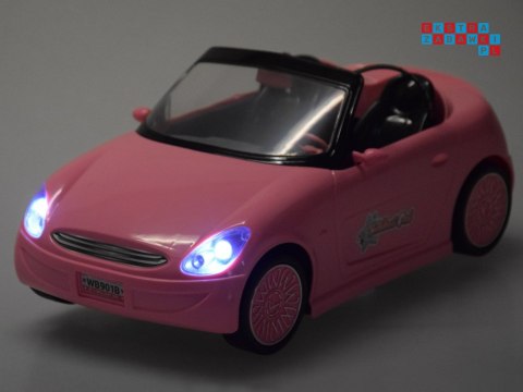 [RC0713] Zdalnie Sterowany Samochód Różowy Cabrio Duże Auto ze Światłami