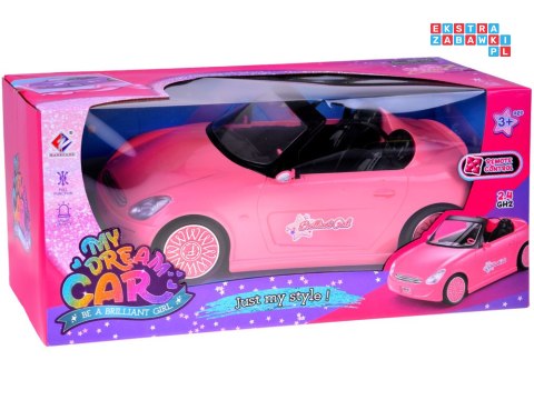 [RC0713] Zdalnie Sterowany Samochód Różowy Cabrio Duże Auto ze Światłami