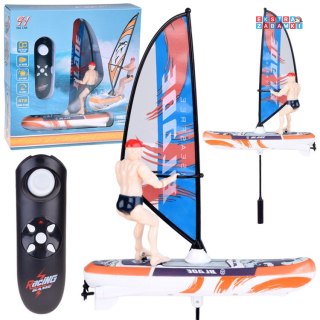 [RC0740 NI] Zdalnie sterowany świecący Windsurfer pływający na pilota