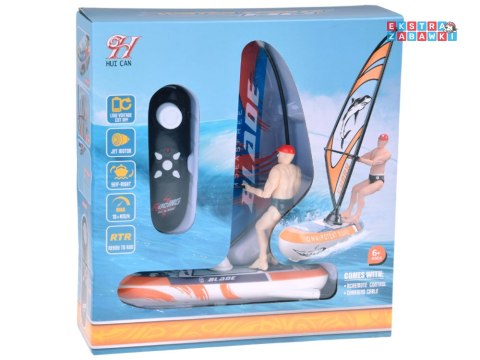 [RC0740 NI] Zdalnie sterowany świecący Windsurfer pływający na pilota