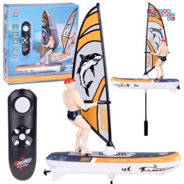 [RC0740 ZO] Zdalnie sterowany świecący Windsurfer pływający na pilota