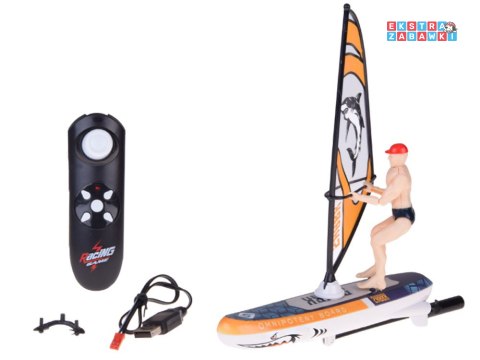 [RC0740 ZO] Zdalnie sterowany świecący Windsurfer pływający na pilota