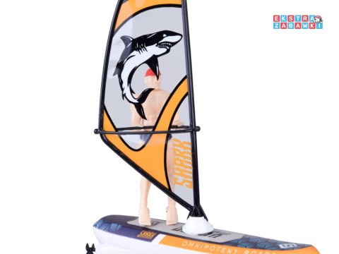 [RC0740 ZO] Zdalnie sterowany świecący Windsurfer pływający na pilota