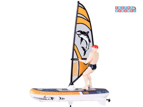 [RC0740 ZO] Zdalnie sterowany świecący Windsurfer pływający na pilota