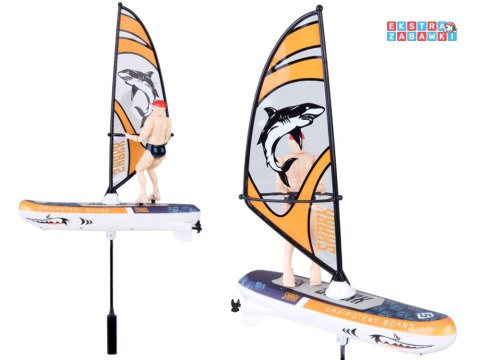 [RC0740 ZO] Zdalnie sterowany świecący Windsurfer pływający na pilota