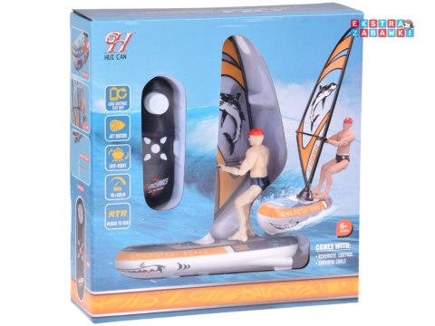 [RC0740 ZO] Zdalnie sterowany świecący Windsurfer pływający na pilota