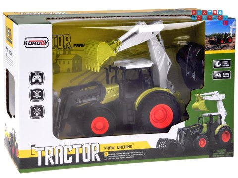 Zdalnie sterowany traktor Koparko-ładowarka spychacz na pilota RC0718