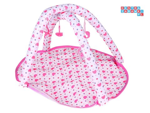 [ ZA5916] Zestaw Deluxe Lalka Bobas Wózek Łóżeczko Mata z akcesoriami 17 el.