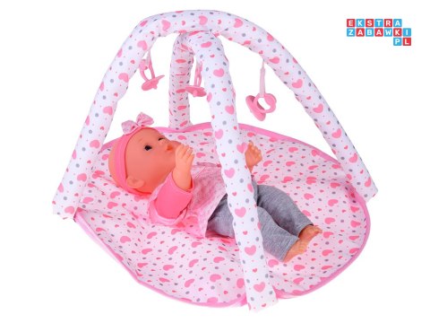 [ ZA5916] Zestaw Deluxe Lalka Bobas Wózek Łóżeczko Mata z akcesoriami 17 el.