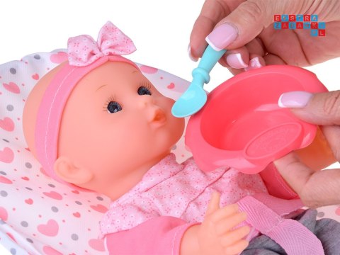 [ ZA5916] Zestaw Deluxe Lalka Bobas Wózek Łóżeczko Mata z akcesoriami 17 el.