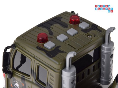 [ ZA5684 ] Zestaw Wojskowy Transport Ciężarówka Czołg Helikopter Światła Dźwięk