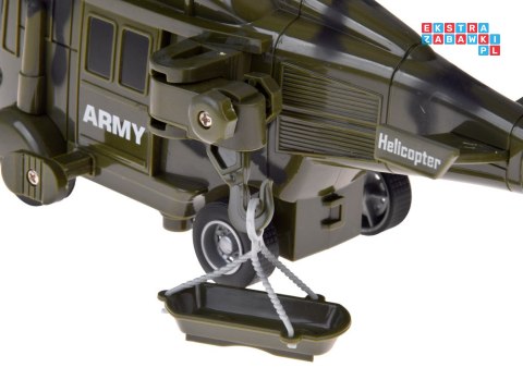 [ ZA5684 ] Zestaw Wojskowy Transport Ciężarówka Czołg Helikopter Światła Dźwięk