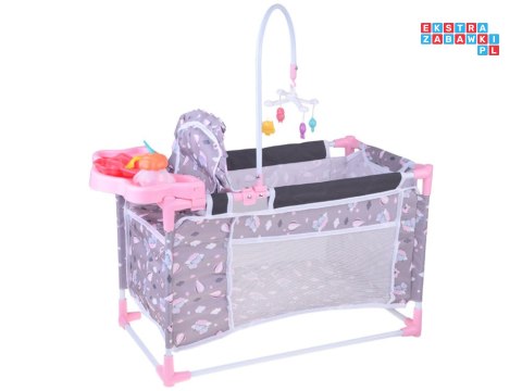 [ ZA5918 ] Zestaw dla Lalek 2w1 Łóżeczko i Krzesełko do karmienia Sweet Dream