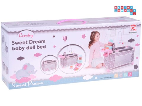 [ ZA5918 ] Zestaw dla Lalek 2w1 Łóżeczko i Krzesełko do karmienia Sweet Dream