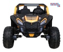 [A032] Buggy ATV Racing dwuosobowy na akumulator 4x200 24V/7Ah pilot MP3 LED - złoty