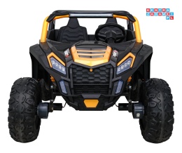 [A032] Buggy ATV Racing dwuosobowy na akumulator 4x200 24V/7Ah pilot MP3 LED - złoty