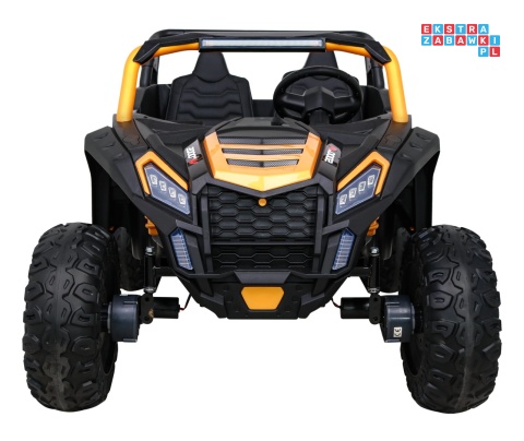 [A032] Buggy ATV Racing dwuosobowy na akumulator 4x200 24V/7Ah pilot MP3 LED - złoty