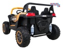 [A032] Buggy ATV Racing dwuosobowy na akumulator 4x200 24V/7Ah pilot MP3 LED - złoty