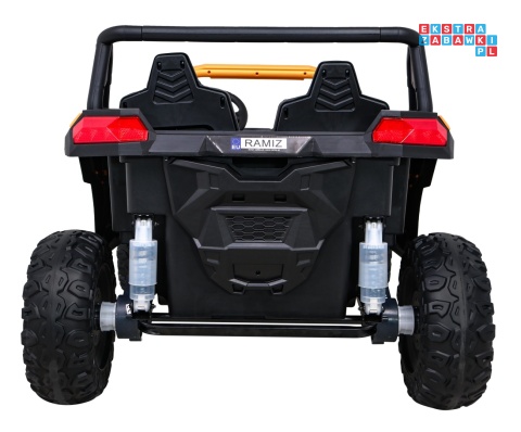 [A032] Buggy ATV Racing dwuosobowy na akumulator 4x200 24V/7Ah pilot MP3 LED - złoty