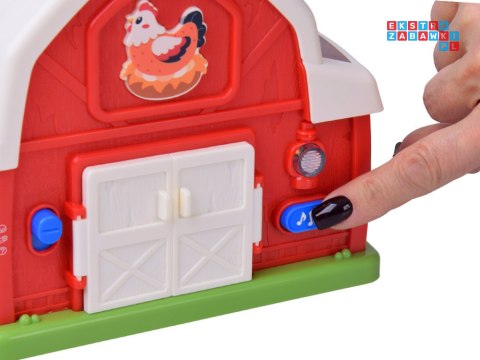 Interaktywny domek edukacyjny farma klocki odgłosy zwierząt sorter ZA5956