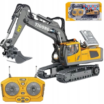 HUINA Koparka gąsienicowa zdalnie sterowana RC z pilotem 2.4GHz skala 1:18 [BC1038]