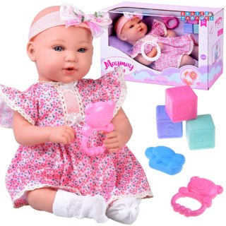 [ZA5834] Lalka bobas interaktywna 46cm w liliowej sukience akcesoria