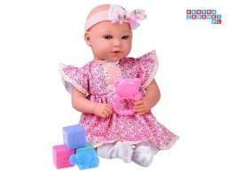 [ZA5834] Lalka bobas interaktywna 46cm w liliowej sukience akcesoria