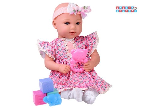 [ZA5834] Lalka bobas interaktywna 46cm w liliowej sukience akcesoria