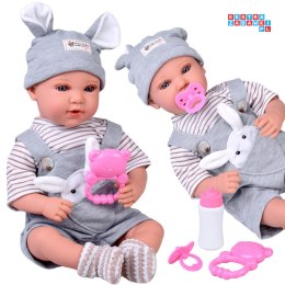 [ZA5835 SZ] Lalka bobas interaktywna 46cm w niebieskich spodenkach akcesoria