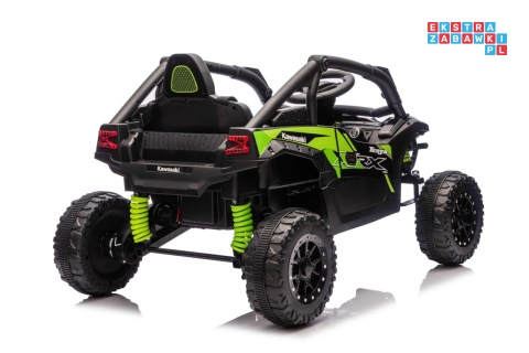 [JS330] Buggy Kawasaki TERYX KRX1000 na akumulator 4x4 (2x20W i 2x45W) 24V/5Ah EVA Bluetooth LED pilot - czarno-zielony