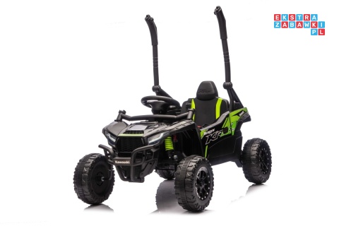 [JS330] Buggy Kawasaki TERYX KRX1000 na akumulator 4x4 (2x20W i 2x45W) 24V/5Ah EVA Bluetooth LED pilot - czarno-zielony