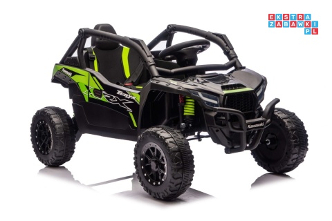 [JS330] Buggy Kawasaki TERYX KRX1000 na akumulator 4x4 (2x20W i 2x45W) 24V/5Ah EVA Bluetooth LED pilot - czarno-zielony