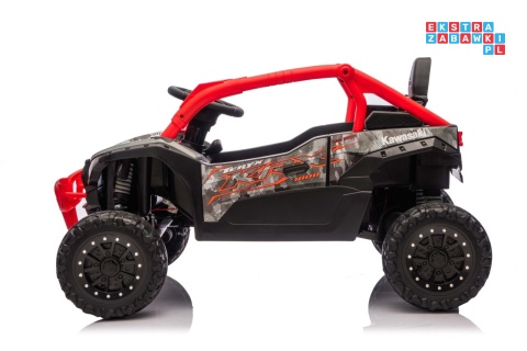 [JS330] Buggy Kawasaki TERYX KRX1000 na akumulator 4x4 (2x20W i 2x45W) 24V/5Ah EVA Bluetooth LED pilot - czerwony