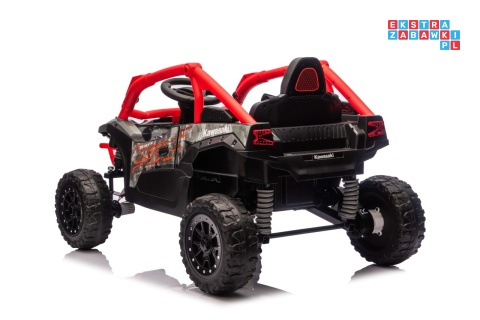 [JS330] Buggy Kawasaki TERYX KRX1000 na akumulator 4x4 (2x20W i 2x45W) 24V/5Ah EVA Bluetooth LED pilot - czerwony