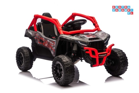 [JS330] Buggy Kawasaki TERYX KRX1000 na akumulator 4x4 (2x20W i 2x45W) 24V/5Ah EVA Bluetooth LED pilot - czerwony