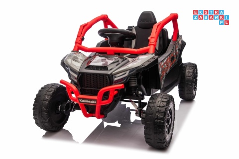 [JS330] Buggy Kawasaki TERYX KRX1000 na akumulator 4x4 (2x20W i 2x45W) 24V/5Ah EVA Bluetooth LED pilot - czerwony
