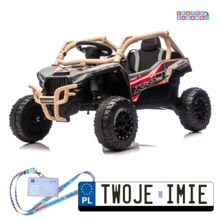 Kawasaki TERYX KRX1000 buggy na akumulator 4x4 - beżowy, 2x20W i 2x45W, 24V/5Ah, EVA, Bluetooth, LED, pilot [JS330]
