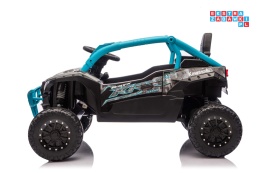 [JS330] Buggy Kawasaki TERYX KRX1000 na akumulator 4x4 (2x20W i 2x45W) 24V/5Ah EVA Bluetooth LED pilot - niebieski