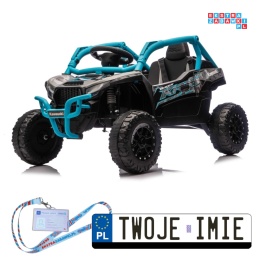 [JS330] Buggy Kawasaki TERYX KRX1000 na akumulator 4x4 (2x20W i 2x45W) 24V/5Ah EVA Bluetooth LED pilot - niebieski