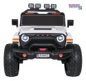 [SX2539] Terenowy Extreme Sport na akumulator 4x4 960W 24V/7Ah Bluetooth EVA ekoskóra LED - biały
