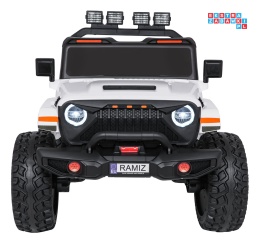 [SX2539] Terenowy Extreme Sport na akumulator 4x4 960W 24V/7Ah Bluetooth EVA ekoskóra LED - biały