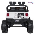 [SX2539] Terenowy Extreme Sport na akumulator 4x4 960W 24V/7Ah Bluetooth EVA ekoskóra LED - biały
