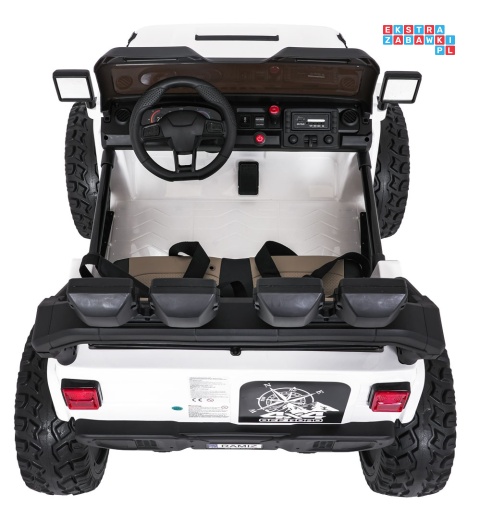 [SX2539] Terenowy Extreme Sport na akumulator 4x4 960W 24V/7Ah Bluetooth EVA ekoskóra LED - biały