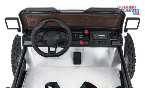 [SX2539] Terenowy Extreme Sport na akumulator 4x4 960W 24V/7Ah Bluetooth EVA ekoskóra LED - biały