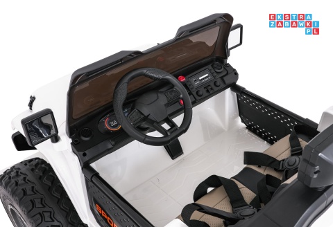 [SX2539] Terenowy Extreme Sport na akumulator 4x4 960W 24V/7Ah Bluetooth EVA ekoskóra LED - biały