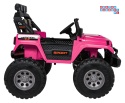 [SX2539] Terenowy Extreme Sport na akumulator 4x4 960W 24V/7Ah Bluetooth EVA ekoskóra LED - różowy
