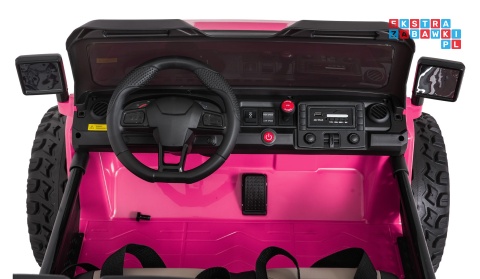 [SX2539] Terenowy Extreme Sport na akumulator 4x4 960W 24V/7Ah Bluetooth EVA ekoskóra LED - różowy