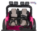 [SX2539] Terenowy Extreme Sport na akumulator 4x4 960W 24V/7Ah Bluetooth EVA ekoskóra LED - różowy