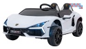 [A500] Lamborghini Revuelto XL dwuosobowe na akumulator 4x200W 24V/7Ah EVA Bluetooth ekoskóra pilot - biały
