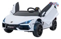 [A500] Lamborghini Revuelto XL dwuosobowe na akumulator 4x200W 24V/7Ah EVA Bluetooth ekoskóra pilot - biały